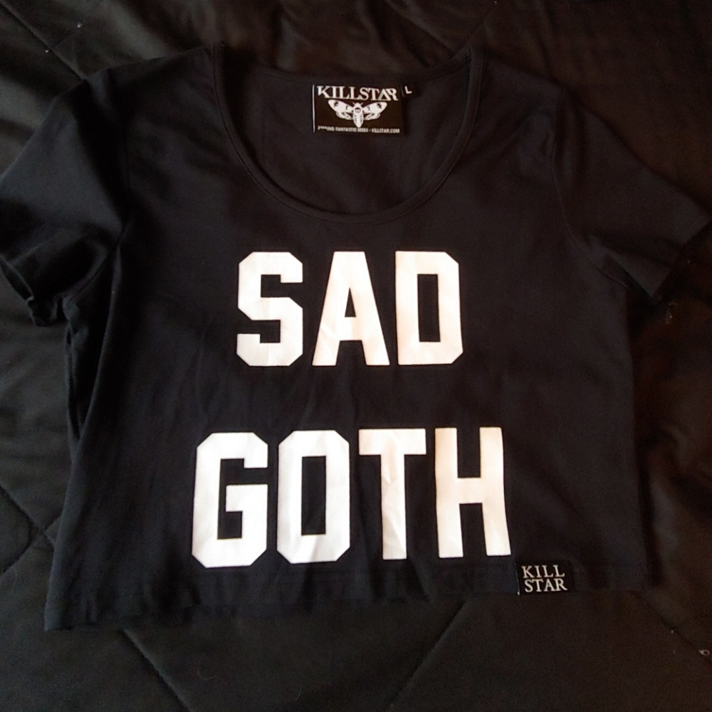 Sad Goth crop top